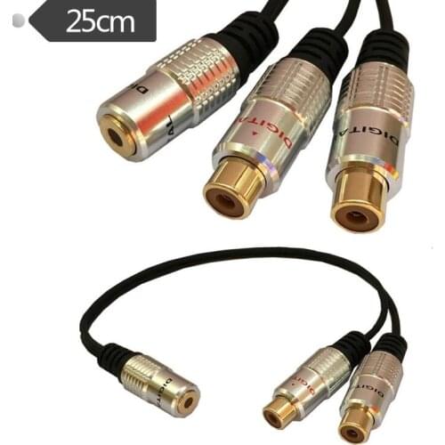 3.5mm plug(Female) to two RCA Jacks (Females)