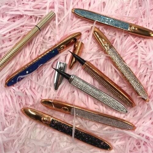 Eyelash Self-adhesive Liquid Eyeliner Eyelashes Tool Without Lashes Glue Eyeliner Pen Brown Black Diamond Eyeliner