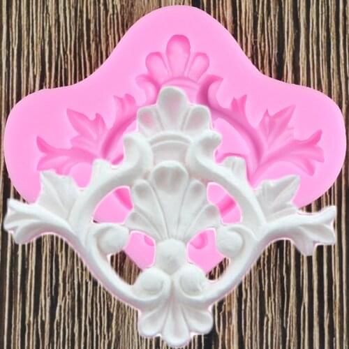 Sugarcraft Flower Border Silicone Molds Scroll Relief Cupcake Topper Fondant Cake Decorating Tools Candy Clay Chocolate Moulds
