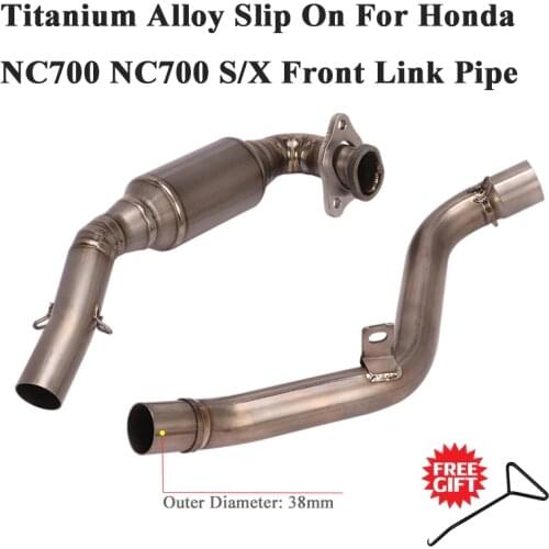 Slip On For Honda NC700 NC700X NC700S NC 700 S X D 750 DCT Motorcycle Exhaust Escape Modify Titanium Alloy Front Mid Link Pipe