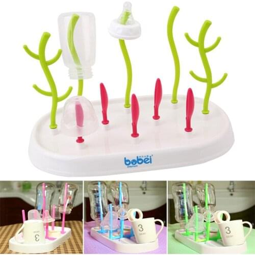 Baby Bottle Drying Rack Baby Feeding Bottles Cleaning Dryer Drainer Storage Nipple Shelf Baby Pacifier Feeding Cup Holder
