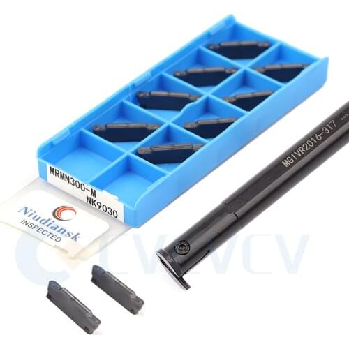 MGIVR MGIVL 2016 CNC Lathe Internal Slotting Cutting Tool Holder +10Pcs MRMN200 Machine Tools Carbide Groove Blade High Hardness