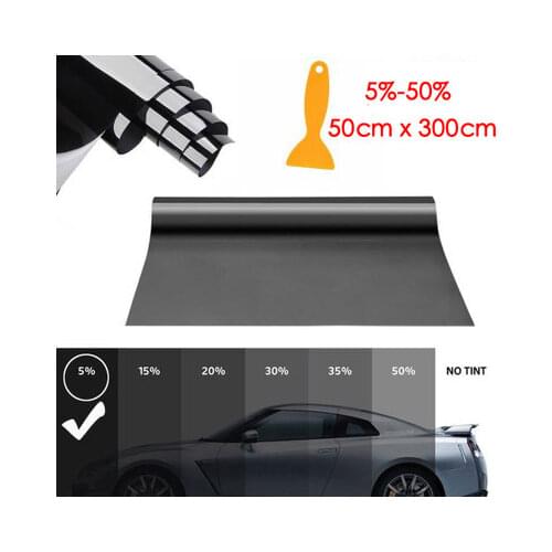 300x50cm VLT Window Tint 5%-50% Film Glass Sticker Sun Shade Film For Car Building Tinting UV Protector Foils Sticker Films