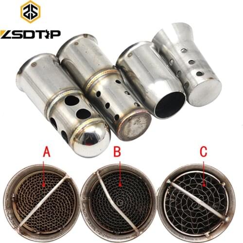 ZSDTRP 51mm 60mm Universal Motorcycle Exhaust DB Killer Stainless Steel Muffler Silencer Noise Sound For YAMAHA HONDA SUZUKI