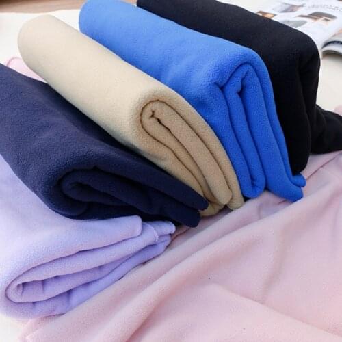 Width 62'' Thickened Double Side Solid Color Soft Warm Polar Fleece Fabric By The Half Yard For Outerwear Material