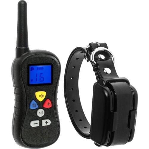 NEW Rechargeable Waterproof Electronic Dog Collar Remote Control Anti Bark Dog Shock Training Collar With LCD Display