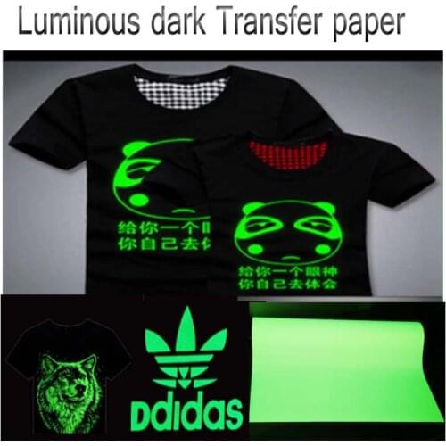 High quality Inkjet transfer paper glow in the dark luminous fluorescent transfer printing paper