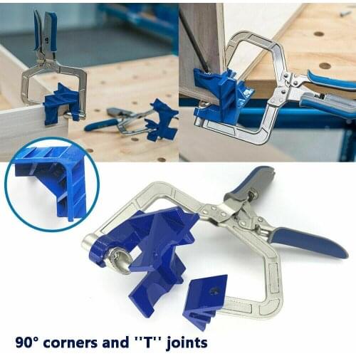 90 Degree Right Angle Clip Clamp Woodworking Clamp Quick Clamp Pliers Picture Frame Corner Clip Hand Tool T-Clamp