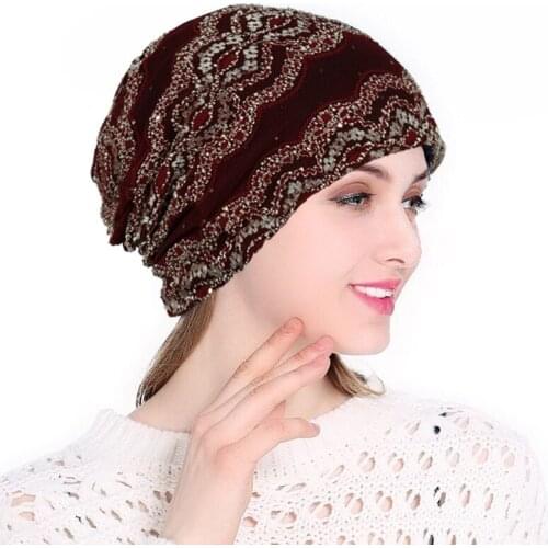 Womens Trendy Skullies Beanies Thin Bonnet Cap Autumn Casual Beanies Hat
