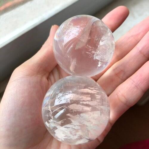 1 pieces Natural big size calcite crystal sphere Iceland spar ball Quartz Crystal Rock Energy sphere Mineral Specimen