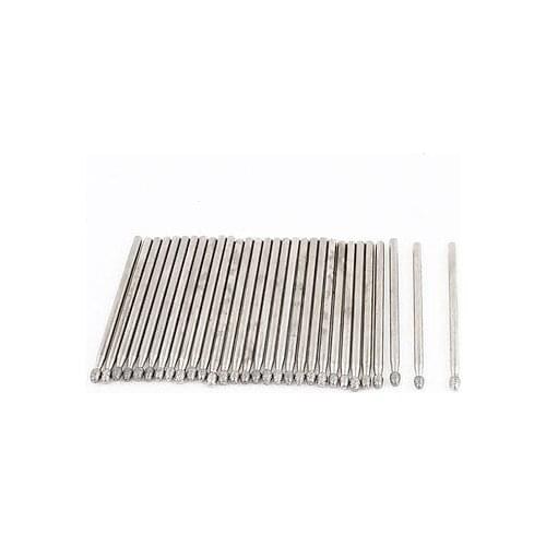 2.3mm x 2mm Cone Head Diamond Burr Mounted Point Buffing Bits 30 Pcs