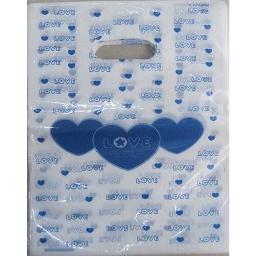 300pcs/lot Free shipping Love heart Plastic bags Wholesale Carrier bags Packing shopping bags 20*15cm 015020019