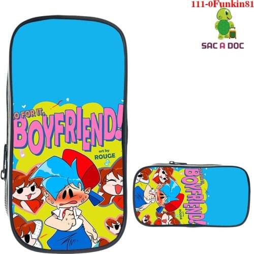 3D Friday Night Funkin Makeup Box Mochila Video Game Kids Pencil Case School Supplies Stationery Pen Pouch Women Cosmetic Bags