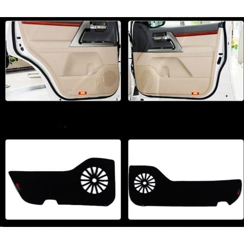 4pcs Fabric Door Protection Mats Anti-kick Decorative Pads For Toyota Land Cruiser