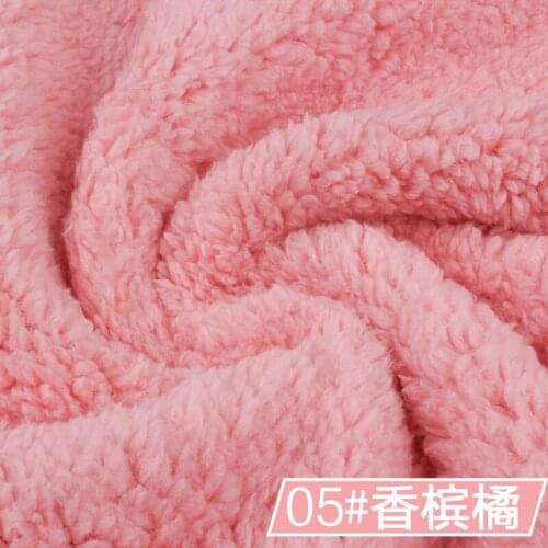5# pink 1 meter Berber Fleece Fabric camoFleece Shu Velveteen for DIY toys sleepcoat pajamas nighty bedgown material