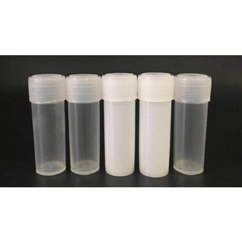 500pcs/lot 5ml Plastic Sample Bottle Small Bottle Test Tube Mini Bottles Storage Containers White Clear