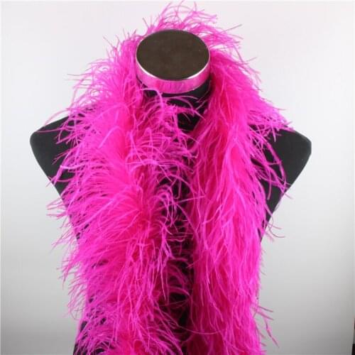 6 Layer Fluffy Natural Rose Ostrich Feather Boa Costumes/Trim For Party/Costume/Shawl/Craft Ostrich Feather Wedding Diy