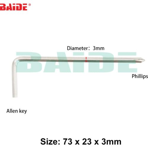 73 x 23 x 3mm Allen Key Screwdriver Tools Phillips L Key 45# Steel Screw driver Tools 2000pcs/lot