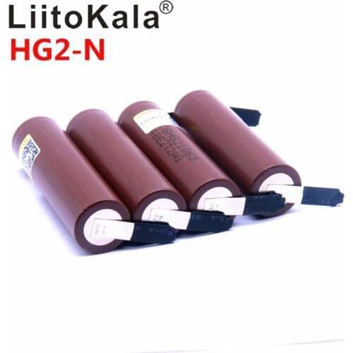 LiitoKala HG2 18650 3000mAh battery 3.6V discharge 20A dedicated High power discharge +DIY Nicke