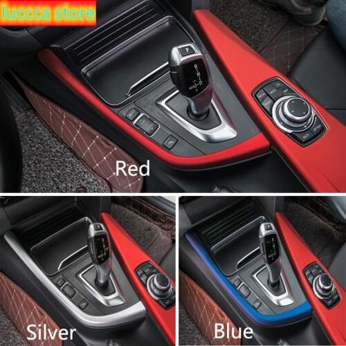 Car Inner Center Console Gear Shift Box Sequins Cover Trim Strips Sticker covers For BMW 3 4 Series 3GT F30 F31 F32 F33 F34 F36