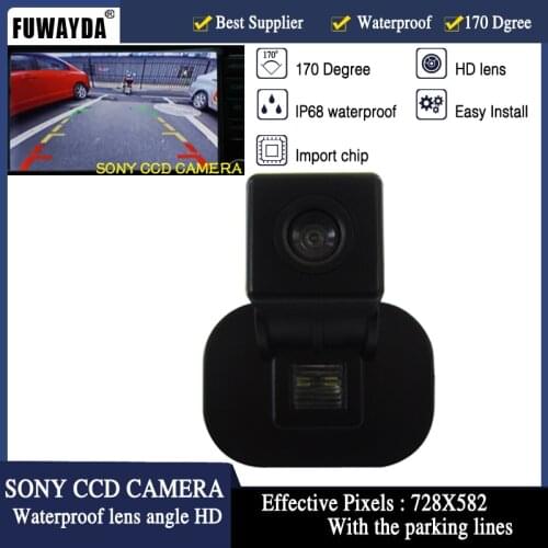 FUWAYDA SONY CCD CAR REAR VIEW MIRROR IMAGE CAMERA FOR KIA FORTE / Hyundai Verna / Hyundai Solaris Sedan With Guide Line HD