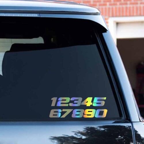 Car Stickers Phone Number 1234567890 Sticker on Auto Vinyl Funny 3D Stickers and Decals Motorcycle Car Styling Decoration