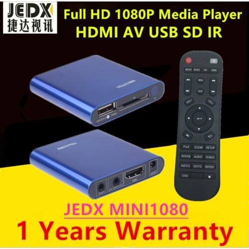 Free Shipping!Car Media Player Mini Full HD 1080P Player AV HDMI USB/SD MKV/RM/AVI Remote Control Included Car adapter