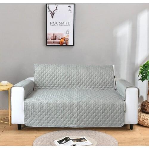 Anti-Slip Sofa Cover Quilted Anti-wear Couch Cover for Dogs Pets Kids Recliner Armchair Furniture Slipcovers 1/2/3 Seater