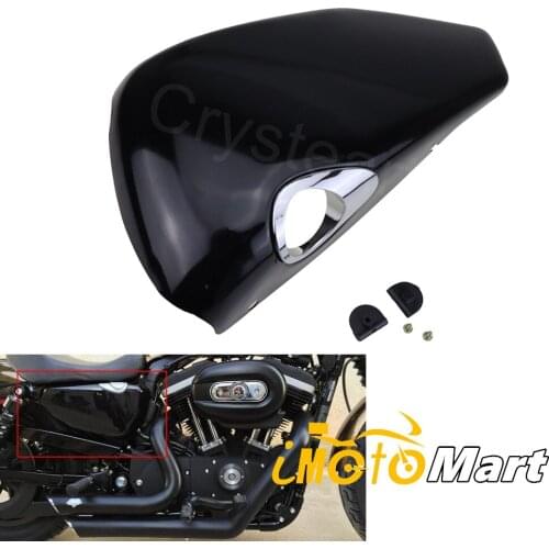 Motorcycle Black Right Side Oil Tank Cover Side Fairing Guard For Harley Sportster XL 1200 883 2004-2013 2005 2006 2007 2008 09