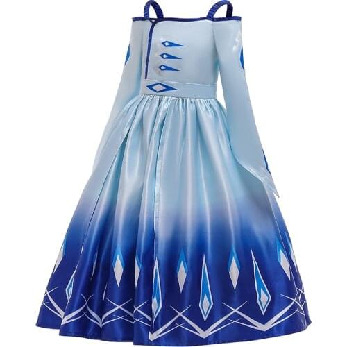 Disney Frozen Ⅱ Dress European Cnd American Childrens Clothing Explosion Models Princess Aisha Dress Fashion Children COS Dress