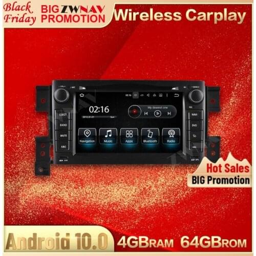 For Suzuki Grand Vitara 2005-2012 GPS Carplay 64G Android 10.0 Screen Multimedia Player Radio Stereo Cassette Recorder Head Unit