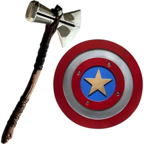 Endgame Super hero Shield Cosplay 1:1 Axe Hammer 73cm Cosplay Weapons Unisex Halloween Carnival Party Props