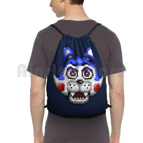 Five Nights At CandyS-Pixel Art-Candy The Cat Backpack Drawstring Bags Gym Bag Waterproof Five Nights At Candys Pixel