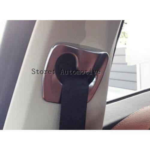 Chrome Interior Molding Safety Belt Cover Trim For BMW 5 Series f10 520 525 2011-2017 Car Accessories 2pcs