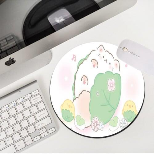 MRGLZY Hot Sale Cute Cat Mouse Pad Genshin Impact Small DeskMat Non-slip Rubber PC Gaming Accessories MousePad for 20X20/22X22cm