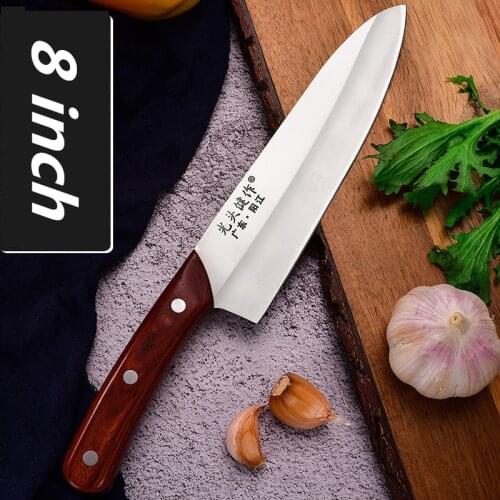 Kitchen knife Chef Knives 8 inch Japanese High Carbon Stainless Steel Cleaver Vegetable Santoku Knife Utility Slicing Tool