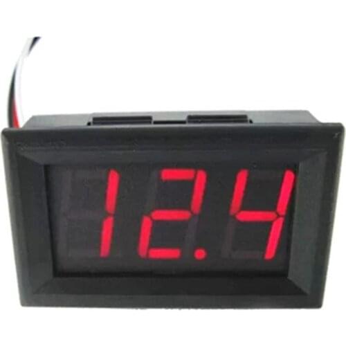 Mini Digital Voltmeter Ammeter Two-wire 0.56 inch DC 4.5V to 30V and 0.28 inch DC 0-100V 3 Digital Voltmeter Voltage Meter