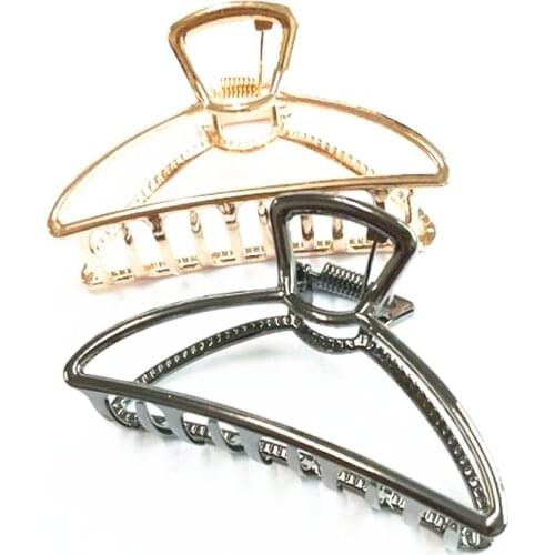 Fashion Brands Women Hair Jewelry Geometric Claws Clip Wedding Hair Accessories Alloy Big Hair Crab Clip Hairpin Hair Ornaments