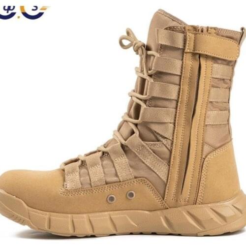 2021 High-Top Breathable Combat Boots Mens Zipper Military Fan Special Forces Tactics Desert Hiking Land War Training Boots