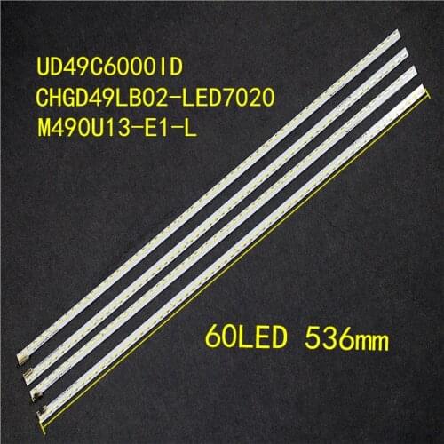100%new FORchanghong 49 "TV backlight bar is suitable for UD49C6000ID screen: m490u13-e1-l60 lamp 536MM long 9-pin socket