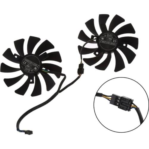 2Pcs/set HA9010H12SB-Z 12V 0.57A 3500 Rpm Hole Distance 40mm Graphics Card Cooling Fan for MSI GTX960 R2JB