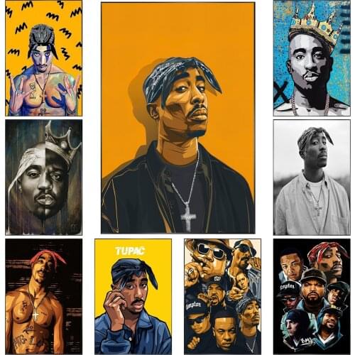 Full Diamond Embroidery West Coast Fashion Hip Hop Tupac Music Diamond Painting Diamond Inlaid Diamond Mosaic DIY Room Decor