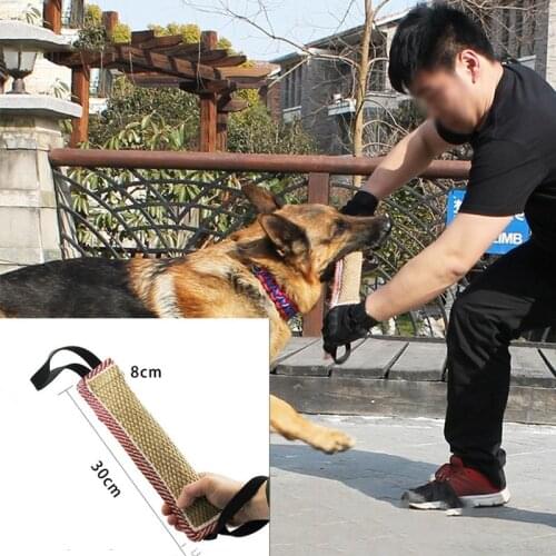 Durable Dog Training Bite Tug Pillow Sleeve with 2 Rope Handles for Training Malinois German Shepherd Rottweiler Pet Chewing Toy