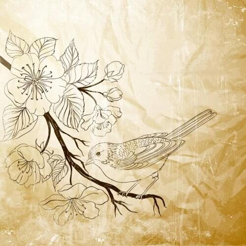 ZhuoAng Blooming Flowers Cute Bird Clear Stamps For DIY Scrapbooking/Card Making/Album Decorative Silicon Stamp Crafts