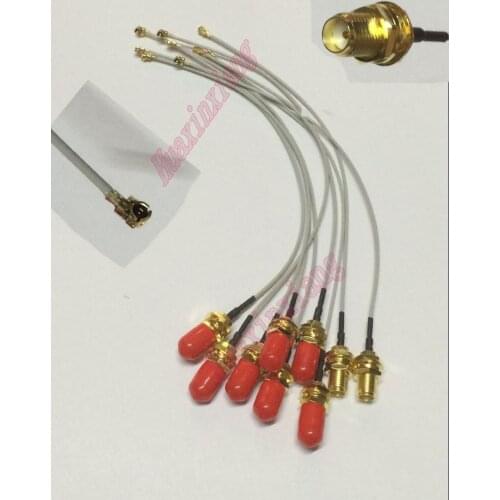 10PCS/Lot SMA Jack Female To UFL/IPX Connector cable 1.13 Grey 15CM Extension Pigtail Cable