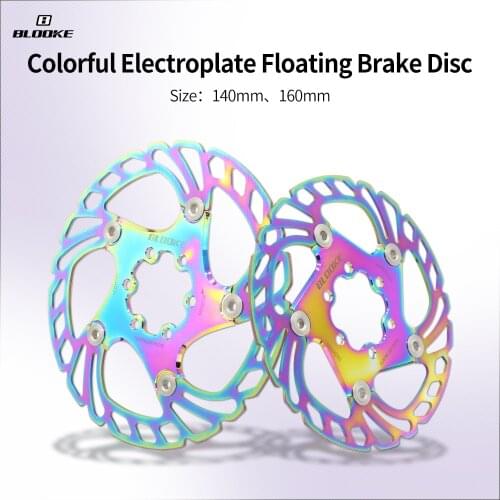 BLOOKE Bicycle Colorful Rotor 140mm 160mm 6" Inch Hydraulic Brake Disc Stainless Steel Floating Parts For Road Mountain Bike BMX