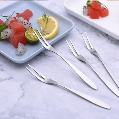 VanKood Kitchen Stainless Steel Fruit Fork and Dinner Forks Useful Tool Dinnerware Steel