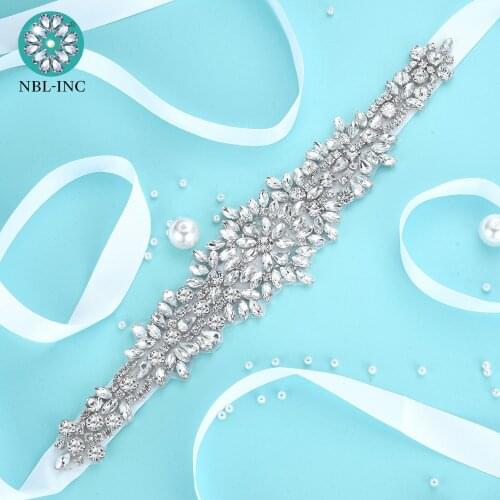 1PC) Rhinestone bridal belt wedding with crystal diamate wedding dress accessories sash belt for wedding dress WDD1049