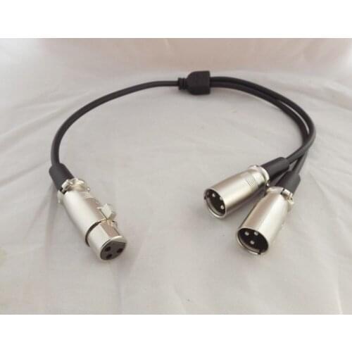 10pcs Premium XLR Female Jack To 2 XLR Male Plug Mic Audio Cable Adapter 1.5Ft 0.5M