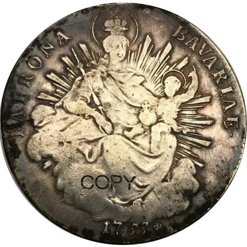 1755 German States BAVARIA Thaler Cupronickel Plated Silver Copy coins